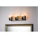 Arcadia 3 Light 22 inch MB Bath Light Wall Light in Matte Black